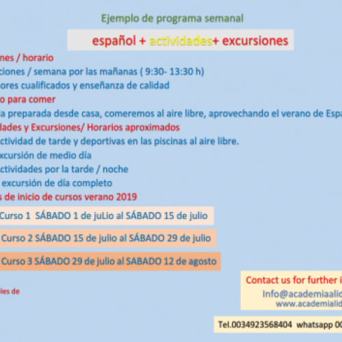 ejemplo programa semanal